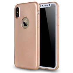 iPhone X (Ten) Soft Slim Flexible Case (Champagne Gold)